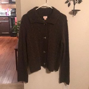 Mossimo forest green wool cardigan sweater